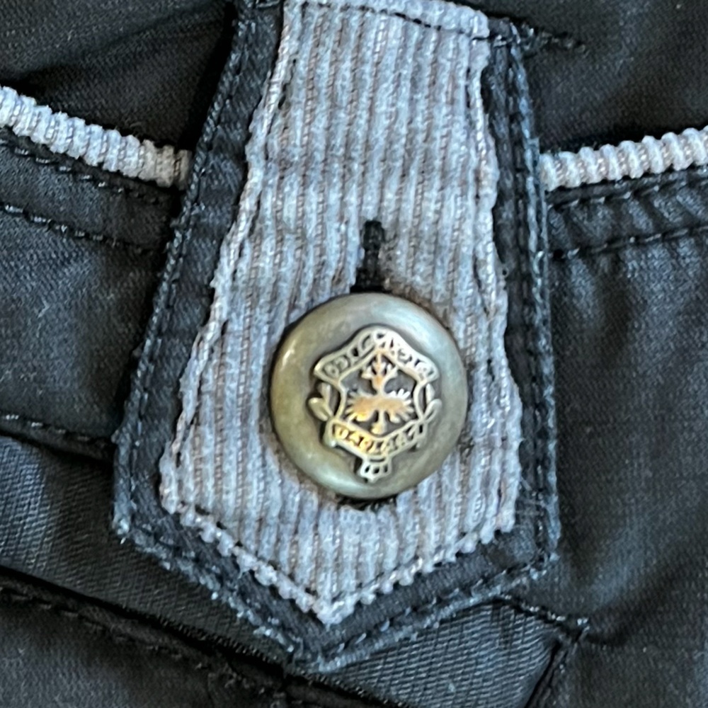 Sun Flower Lightly Insulated Black Cotton Pants with Corduroy Details Women’s S - Picture 6 of 9